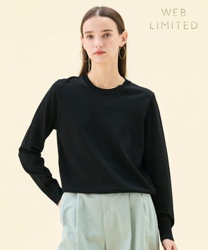  【WEB限定・洗える】LECERF / 異素材バックシアーストレッチニット