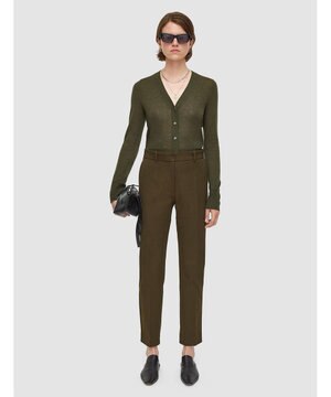  ギャバジンストレッチ　スリムストレートトラウザーズ