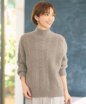  【SHIHOさん着用】ラメフォックスケーブル ニット