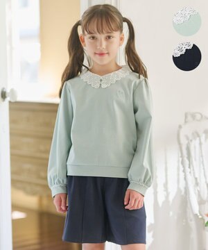  【110-140㎝】レースカラー トレーナー