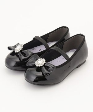  エナメルフラットパンプス