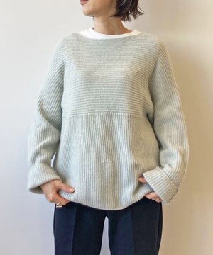 【洗える】ヤクミックス ボートネックニット