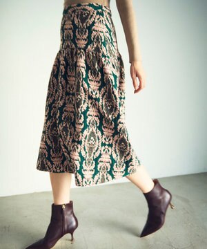  オーナメントジャガードスカート