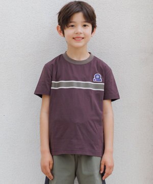  【速乾】【100-130cm】ラインプリント Ｔシャツ