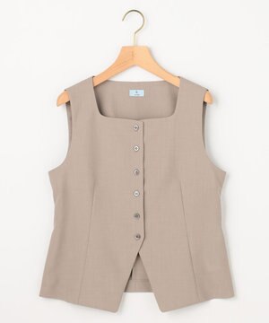  【WEB限定】エアフロードライクロス スクエアネックジレ
