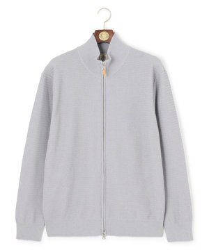  【KING SIZE】ハイツイストヘリンボン フルジップカーディガン