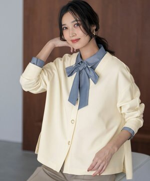  カットジョーゼット カーディガン