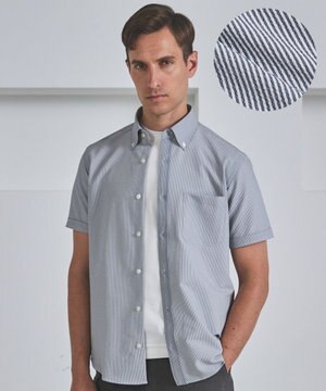 とにかく涼しい/酷暑対応【シワになりにくい/吸水速乾】クールマックスサッカーシャツ