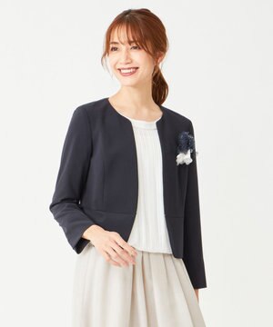 【セットアップ対応】セレモニーダブルクロス ノーカラー ジャケット