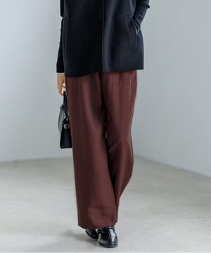  【人気のため新色追加・接触冷感・洗える】 ワッシャーツイル ワイドストレートパンツ