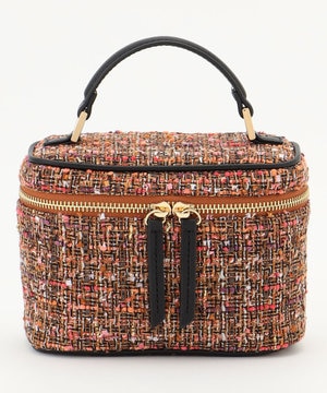 ラメノットファンシーツイードヴァニティ バッグ