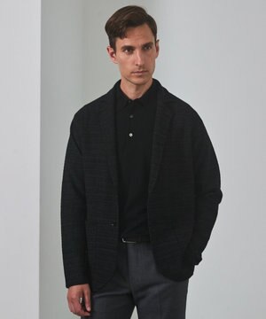  テーラード設計【洗える】ニット カーディガンジャケット