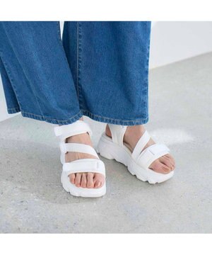  <noyau>トリプルベルクロ厚底スポーツサンダル