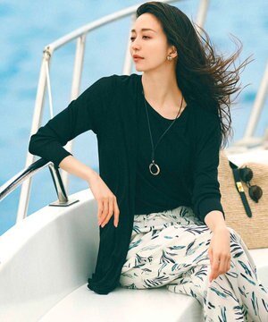  【UVケア/接触冷感】マルチ機能 シアー ロング カーディガン