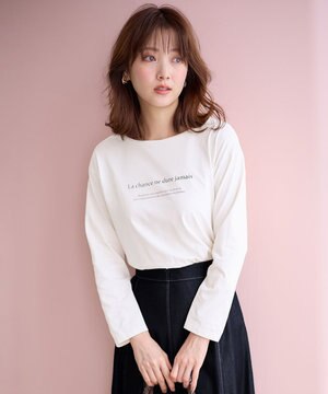  メッセージロゴ ロングTシャツ