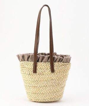 ショルダー フリルバケット カゴバッグ