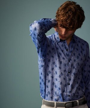  【キングサイズ・麻100％・軽い・涼しい】モイスチャー リネン シャツ