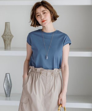  シルキータッチ フレンチスリーブ Tシャツ
