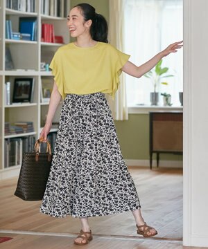 【ウエストゴム】リラックススカーチョ