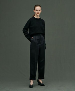 ウォッシャブル サテンパンツ