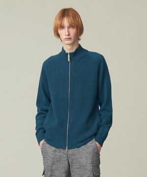  【WEB限定】畔編み フルジップカーディガン