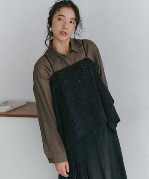  ラッセルオーナメントレース キャミソール ブラウス