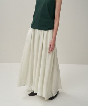  NATURAL DYED LINEN LAWN | ギャザースカート
