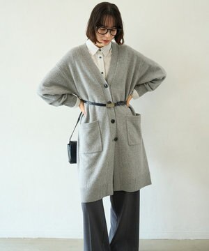  【WEB限定】カシミヤブレンド ロングカーディガン