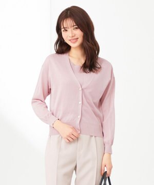  【美人百花6月号掲載】2SET シアーカーディガン アンサンブル