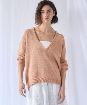  【GOLD LABEL】マーブルコイル Vネック ニット