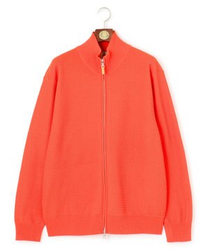  【KING SIZE】ハイツイストヘリンボン フルジップカーディガン