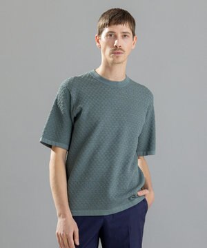  ドライコットンリンクス　半袖ニット