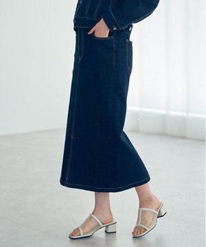  ハイウエストデニムスカート