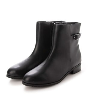  <ing>【レイン対応】【防滑・防水・防寒】ベルトデザインショートブーツ