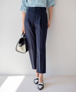 【ストレッチ・イージーケア】ハイウエストチノ パンツ