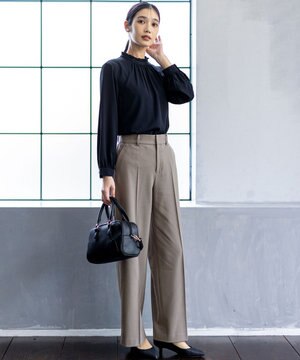 フリルネックスタンド ブラウス