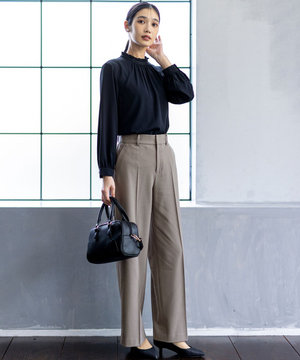 フリルネックスタンド ブラウス