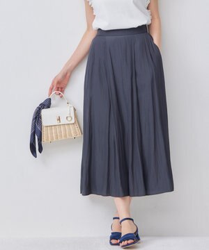  【WEB限定】ギャザーライトデシン タックスカート