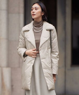  【カタログ掲載・撥水加工・洗える】ステッチレスダウン コート