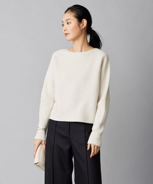  【洗える】 ソフトカシミヤミックス ドルマンスリーブニット