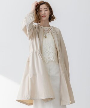  【撥水加工】ナイロン2WAYストレッチ ロングアウター