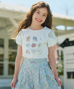  【150-160㎝】【UVケア】パラソルアート Tシャツ