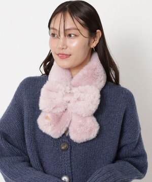  【新色追加】PAUL & JOE ACCESSOIRES フェイクファーリボンマフラー