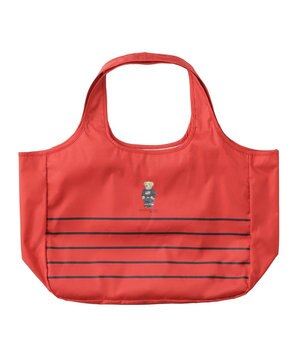  POLO RALPH LAURENRL ポーチ付きレインバッグ ワンポイントポロベア／撥水加工
