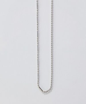  【金属アレルギー対応】リンキーデザインチェーンネックレス　シルバー　ニッケルフリー