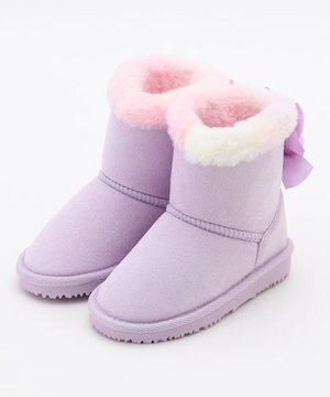  リボンフェイクムートンブーツ