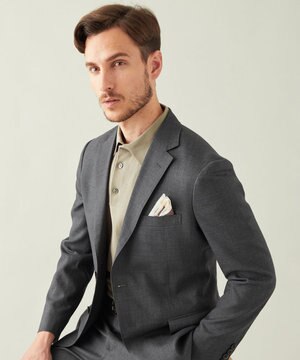  【AIRY MOVE / セットアップ対応】ウォッシャブルウールトロピカル セットアップジャケット