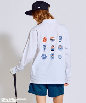 〈Pepsiコラボ〉【UNISEX】Pepsi 9-LOGO モックネック　ロングT