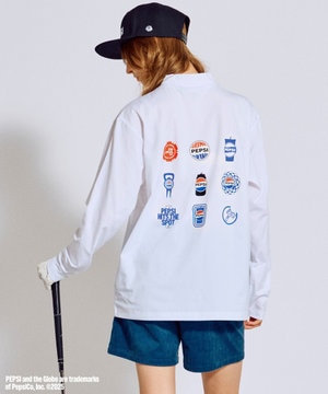 〈Pepsiコラボ〉【UNISEX】Pepsi 9-LOGO モックネック ロングT