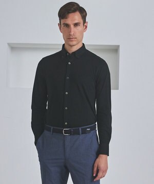  胸ポケット付にアップデート【吸水速乾/ストレッチ】クールマックス鹿の子 ビズシャツ_ボタンダウン